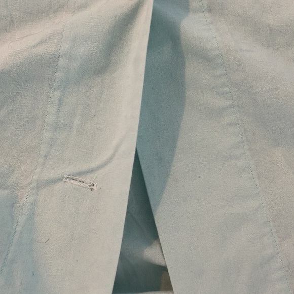 Vintage 60s 70s Mint Green Dress with Navy Trim - Picture 8 of 8